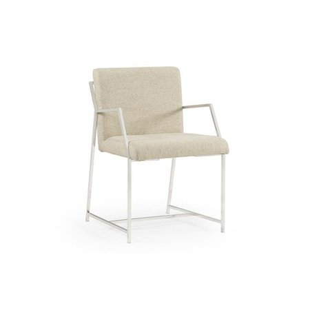 BASSETT Bassett 5470-DR-810 Polygon Dining Chair  Stainless Steel & Dark Gray - 23 x 20 x 32.5 in. - Set of 2 5470-DR-810